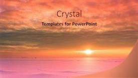  Presentation with skies - Beautiful presentation theme featuring frozen horizon cold skies backdrop and a coral colored foreground