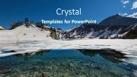  Presentation with idaho - Presentation theme featuring frozen-lake-at-early-summer background and a ocean colored foreground