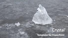  Presentation with ice block - Slides enhanced with frozen lake hole frozen again background and a gray colored foreground