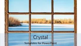  Presentation with frozen - Cool new presentation with frozen lake with long tree backdrop and a light blue colored foreground