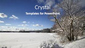  Presentation with frozen - Amazing slides having frozen lake backdrop and a ocean colored foreground