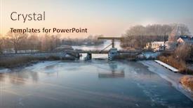  Presentation with poland - PPT theme featuring frozen-landscape-of-vistula-fens background and a  colored foreground