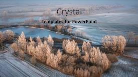  Presentation with poland - Theme enhanced with frozen-landscape-of-vistula-fens background and a  colored foreground
