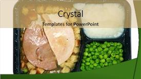  Presentation with dinner - PPT layouts with frozen meat - classic turkey and stuffing tv background and a yellow colored foreground