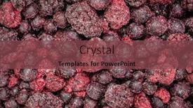  Presentation with blackberry - Slide deck featuring frozen-mixed-berries-closeup-background background and a tawny brown colored foreground