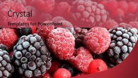  Presentation with frozen - Audience pleasing presentation theme consisting of frozen mixed berries backdrop and a red colored foreground