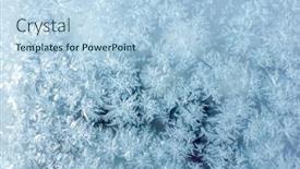  Presentation with patterns - Slide deck consisting of frozen-patterns-on-glass-winter background and a light blue colored foreground
