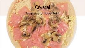  Presentation with frozen food items - Cool new theme with frozen pizza isolated backdrop and a coral colored foreground