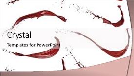  Presentation with chocolate splash - Audience pleasing slides consisting of portrait of a young business woman with his finger in his nose against a white backgraound backdrop and a light gray colored foreground