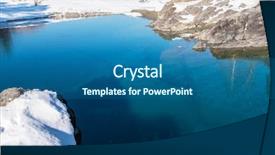  Presentation with blue crystal - Theme enhanced with frozen puree - crystal pure water of blue background and a ocean colored foreground