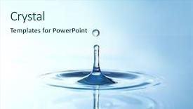  Presentation with water drop - Slide deck with frozen puree - water drop close-up background and a  colored foreground