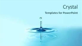  Presentation with water drop - Cool new PPT theme with frozen puree - water drop close-up backdrop and a white colored foreground