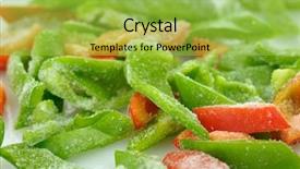  Presentation with food red - PPT theme with frozen red and green sweet background and a yellow colored foreground