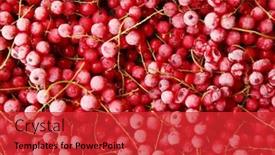  Presentation with currant - Theme featuring frozen red currant used as background background and a red colored foreground