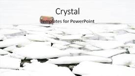  Presentation with natural disasters - Cool new PPT theme with frozen river environmental pollution backdrop and a white colored foreground