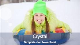  Presentation with physical activity seniors active senior - PPT theme with frozen slide - girl on a snow tube background and a ocean colored foreground