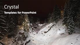  Presentation with hydroelectric - Slide deck with frozen-snowy-spillway-river background and a wine colored foreground