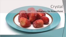  Presentation with frozen - Amazing presentation design having frozen-strawberry-berry-in-plate backdrop and a lemonade colored foreground