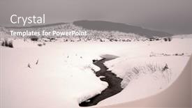  Presentation with frozen - Presentation design enhanced with frozen-trearie-lake-in-winter background and a gray colored foreground