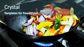  Presentation with jar food canning vegetable canned - Beautiful slide deck featuring frozen turkey - fesh mixed vegetables food background backdrop and a tawny brown colored foreground