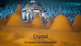  Presentation with mystical - Slide deck having frozen turkey - mystical graveyard memorial in winter background and a gold colored foreground