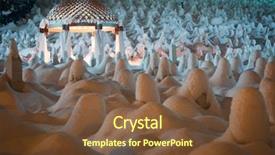  Presentation with mystical - Slide set featuring frozen turkey - mystical graveyard memorial in winter background and a tawny brown colored foreground