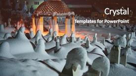  Presentation with mystical - Slide deck enhanced with frozen turkey - mystical graveyard memorial in winter background and a  colored foreground