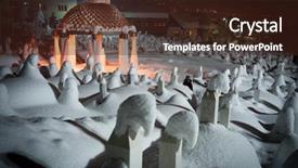  Presentation with mystical - Slide set consisting of frozen turkey - mystical graveyard memorial in winter background and a  colored foreground