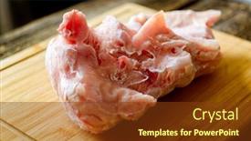  Presentation with breast - Amazing slide deck having frozen-turkey-breast-fillet backdrop and a tawny brown colored foreground