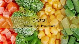  Presentation with frozen - Audience pleasing presentation theme consisting of frozen vegetable mix background backdrop and a gold colored foreground