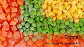  Presentation with frozen - Slides featuring frozen vegetable mix background background and a red colored foreground