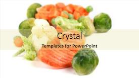  Presentation with frozen - Audience pleasing slide deck consisting of frozen vegetables on white background backdrop and a yellow colored foreground