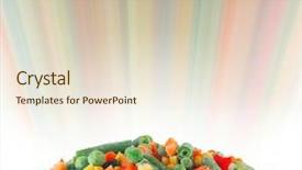  Presentation with frozen - Amazing presentation theme having frozen vegetables with blurry abstract backdrop and a lemonade colored foreground