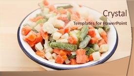  Presentation with frozen - Cool new theme with frozen vegetables backdrop and a lemonade colored foreground