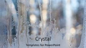  Presentation with frozen - Amazing slide deck having frozen window-glass backdrop and a light gray colored foreground