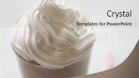  Presentation with milkshake - PPT layouts with frozen yogurt - delicious milkshake closeup background and a  colored foreground