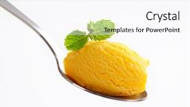  Presentation with dessert oreo ice cream - Presentation theme with frozen yogurt - yellow ice cream background and a  colored foreground