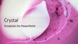  Presentation with yogurt - Slide set consisting of frozen yogurt background and a coral colored foreground