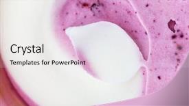  Presentation with yogurt - PPT layouts with frozen yogurt background and a white colored foreground