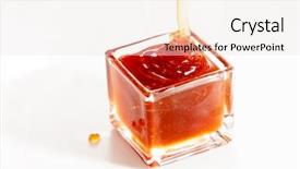  Presentation with fructose - Colorful presentation enhanced with fructose - fresh honey backdrop and a sky blue colored foreground