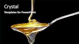  Presentation with fructose - Colorful slides enhanced with fructose - tasty honey in spoon backdrop and a black colored foreground