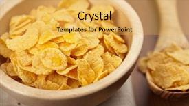  Presentation with fructose - Cool new PPT theme with fructose syrup - cornflakes in bowl backdrop and a  colored foreground
