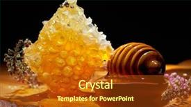  Presentation with fructose - Theme having fructose syrup - golden honey background and a tawny brown colored foreground