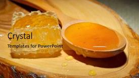  Presentation with fructose - PPT layouts consisting of fructose syrup - golden honey background and a gold colored foreground