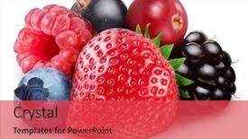  Presentation with clipping - Slide set featuring fruit - collection of wild berries isolated background and a red colored foreground