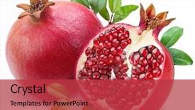  Presentation with pomegranate - Cool new presentation with fruit - juicy pomegranate and its half backdrop and a red colored foreground