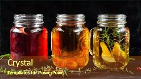  Presentation with fruit drink - Slides featuring fruit alcohol drink background and a tawny brown colored foreground