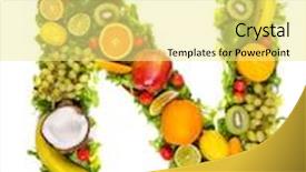  Presentation with noni fruit and noni fruit powder - PPT layouts featuring fruit alphabet letter n background and a blonde colored foreground