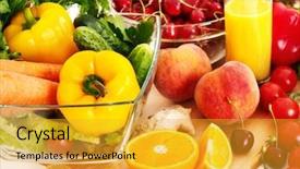  Presentation with fruit vegetable juice - Cool new theme with microphone - woman singing in karaoke club backdrop and a light gray colored foreground