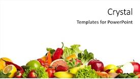  Presentation with fruit - Beautiful PPT theme featuring fruit and vegetable borders backdrop and a white colored foreground